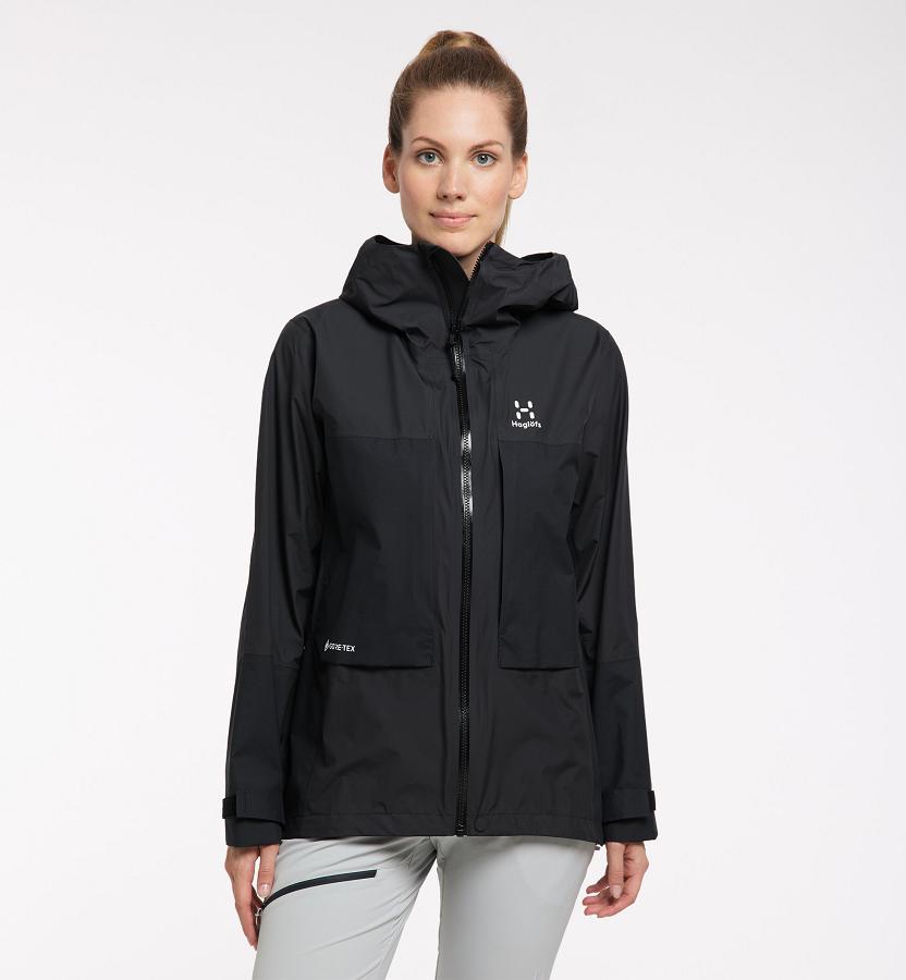 Haglöfs Womens Roc Spire GTX Ski Jacket Black New Zealand 49210KYON